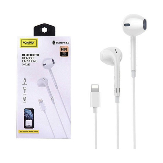 Foneng Micro Stereo Earphone T28 Lightning White